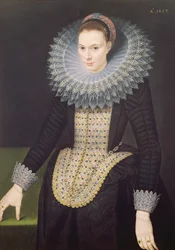 女性の肖像、1613年